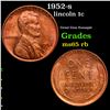 Image 1 : 1952-s Lincoln Cent 1c Grades GEM Unc RB