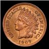 Image 2 : 1907 Indian Cent 1c Grades GEM+ Unc RB