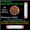 Image 1 : Shotgun Lincoln 1c roll, 1976-d 50 pcs Bank Wrapper.