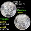 Image 1 : 1883-o Morgan Dollar $1 Grades Choice+ Unc