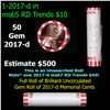Image 1 : Shotgun Lincoln 1c roll, 2017-d 50 pcs Bank Wrapper.