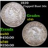 Image 1 : 1829 Capped Bust Half Dollar 50c Grades xf+
