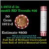 Image 1 : Shotgun Lincoln 1c roll, 1972-d 50 pcs Bank Wrapper.