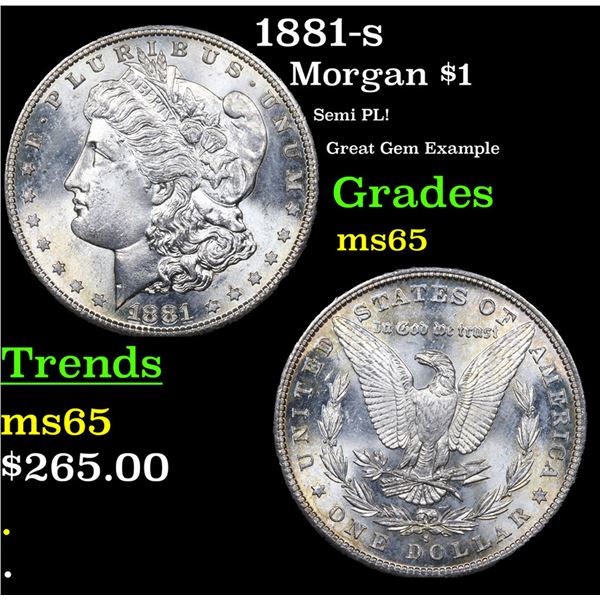 1881-s Morgan Dollar $1 Grades GEM Unc