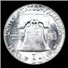 Image 3 : 1955-p Franklin Half Dollar 50c Grades Select Unc+ FBL