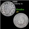 Image 1 : 1890 Liberty Nickel 5c Grades g+