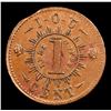 Image 2 : 1863 Knickerbocker Civil War Token 1c Grades Choice AU