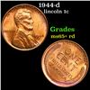 Image 1 : 1944-d Lincoln Cent 1c Grades Gem+ Unc RD