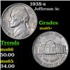 Image 1 : 1938-s Jefferson Nickel 5c Grades GEM+ Unc
