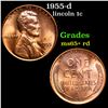 Image 1 : 1955-d Lincoln Cent 1c Grades Gem+ Unc RD