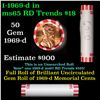Image 1 : Shotgun Lincoln 1c roll, 1969-d 50 pcs Bank Wrapper.