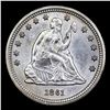 Image 2 : ***Auction Highlight*** 1861-p Seated Liberty Quarter 25c Graded ms64+ BY SEGS (fc)