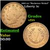 Image 1 : 1883 n/c "Racketeer Nickel" Liberty Nickel 5c Grades vf+