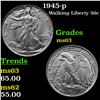 Image 1 : 1945-p Walking Liberty Half Dollar 50c Grades Select Unc