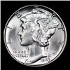 Image 2 : 1943-p Mercury Dime 10c Grades Choice Unc