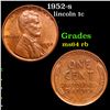 Image 1 : 1952-s Lincoln Cent 1c Grades Choice Unc RB
