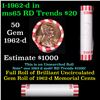 Image 1 : Shotgun Lincoln 1c roll, 1962-d 50 pcs Bank Wrapper.