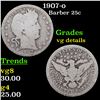 Image 1 : 1907-o Barber Quarter 25c Grades vg details