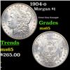 Image 1 : 1904-o Morgan Dollar $1 Grades GEM Unc