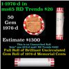 Image 1 : Shotgun Lincoln 1c roll, 1976-d 50 pcs Bank Wrapper.