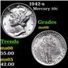 Image 1 : 1942-s Mercury Dime 10c Grades GEM+ Unc