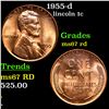 Image 1 : 1955-d Lincoln Cent 1c Grades GEM++ Unc RD