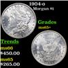 Image 1 : 1904-o Morgan Dollar $1 Grades GEM+ Unc
