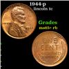 Image 1 : 1944-p Lincoln Cent 1c Grades Gem+ Unc RB