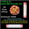 Image 1 : Shotgun Lincoln 1c roll, 1974-p 50 pcs Bank Wrapper.