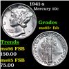 Image 1 : 1941-s Mercury Dime 10c Grades GEM+ FSB