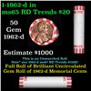 Image 1 : Shotgun Lincoln 1c roll, 1962-d 50 pcs Bank Wrapper.