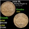 Image 1 : 1858 SL Flying Eagle Cent 1c Grades vf+