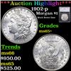 Image 1 : ***Auction Highlight*** 1902-p Morgan Dollar $1 Graded ms65+ By SEGS (fc)