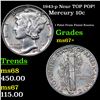 Image 1 : 1943-p Mercury Dime Near TOP POP! 10c Graded ms67+ BY SEGS