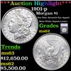 Image 1 : ***Auction Highlight*** 1901-p Morgan Dollar $1 Graded ms62 By SEGS (fc)