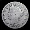 Image 2 : 1892 Liberty Nickel 5c Grades g+