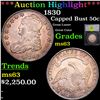 Image 1 : ***Auction Highlight*** 1830 Capped Bust Half Dollar 50c Graded ms63 BY SEGS (fc)