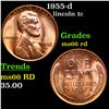 Image 1 : 1955-d Lincoln Cent 1c Grades GEM+ Unc RD
