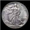 Image 2 : 1945-d Walking Liberty Half Dollar 50c Grades Select+ Unc