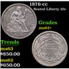 Image 1 : 1876-cc Seated Liberty Dime 10c Grades Select Unc