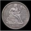 Image 2 : 1876-cc Seated Liberty Dime 10c Grades Select Unc