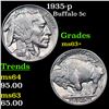 Image 1 : 1935-p Buffalo Nickel 5c Grades Select+ Unc