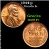 Image 1 : 1944-p Lincoln Cent 1c Grades GEM+ Unc RB