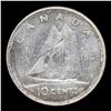 Image 3 : 1968 Canada 10c Dime Queen Elizabeth II Grades Unc Details