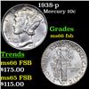 Image 1 : 1938-p Mercury Dime 10c Grades GEM+ FSB
