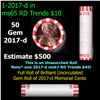 Image 1 : Shotgun Lincoln 1c roll, 2017-d 50 pcs Bank Wrapper.