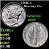 Image 1 : 1941-s Mercury Dime 10c Grades GEM+ Unc