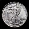 Image 2 : 1942-p Walking Liberty Half Dollar 50c Grades Choice Unc
