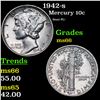 Image 1 : 1942-s Mercury Dime 10c Grades GEM+ Unc