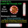 Image 1 : Shotgun Lincoln 1c roll, 1978-d 50 pcs Bank Wrapper.